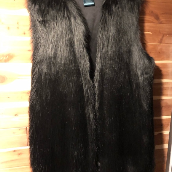 Lauren Ralph Lauren Jackets & Blazers - NWT Lauren by Ralph Lauren Black fur vest size XL